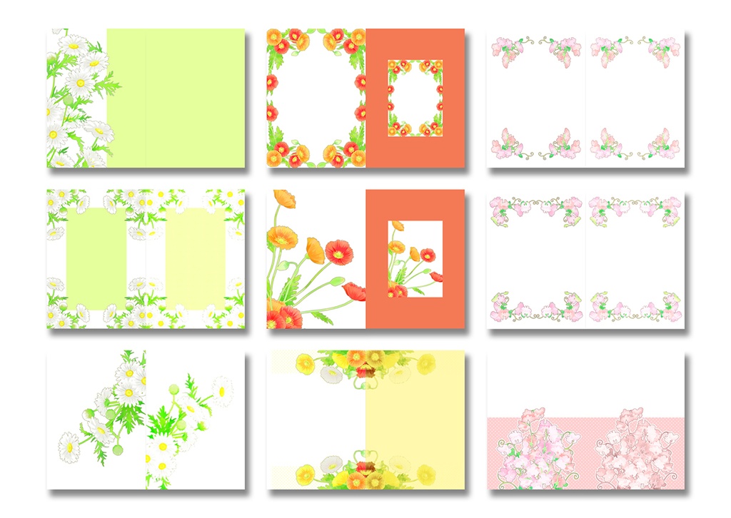 同人誌表紙用素材 手描きの花3種 002