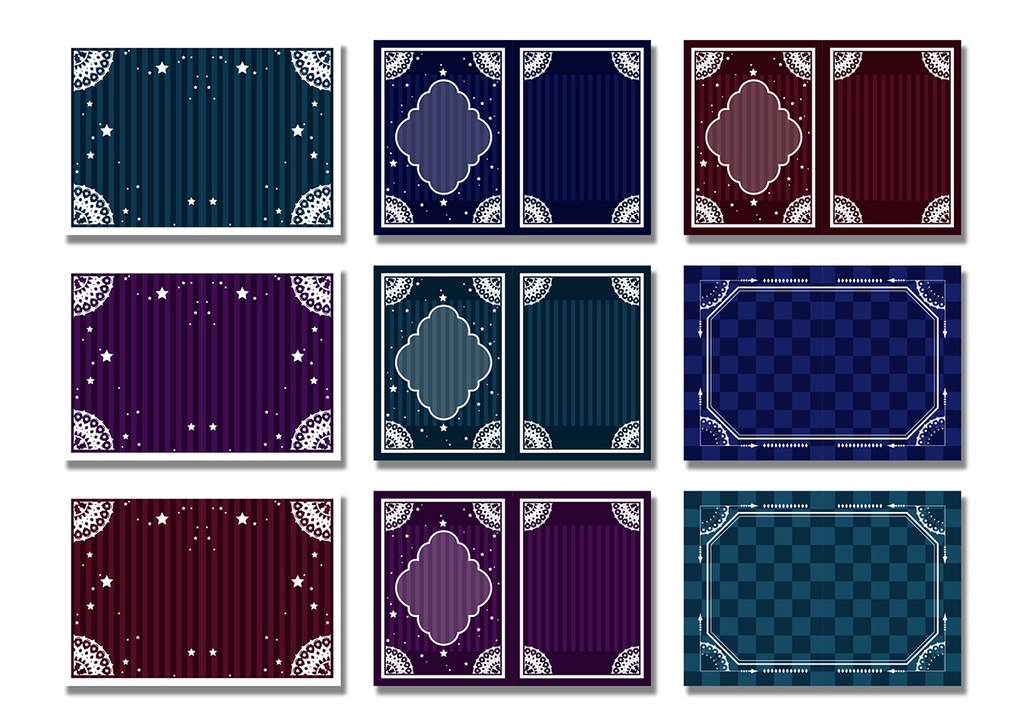 同人誌表紙用素材 星もようフレーム