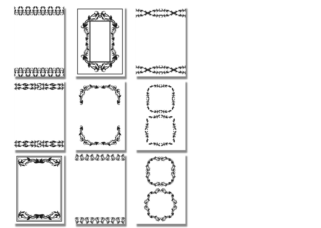 同人誌表紙用素材 モノクロフレーム03