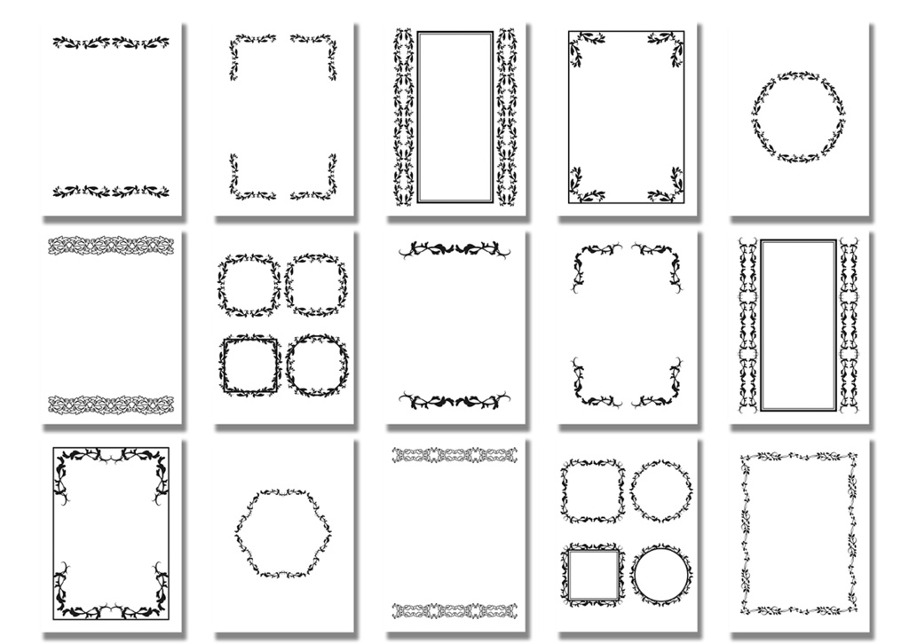 同人誌表紙用素材 モノクロフレーム04