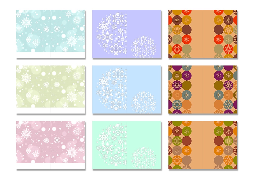 同人誌表紙用素材 雪花もよう04