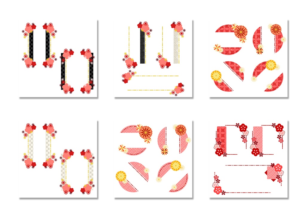 かわいい和風のフレーム素材