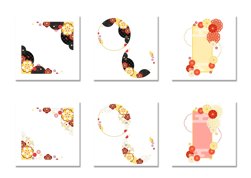 かわいい和風のフレーム素材