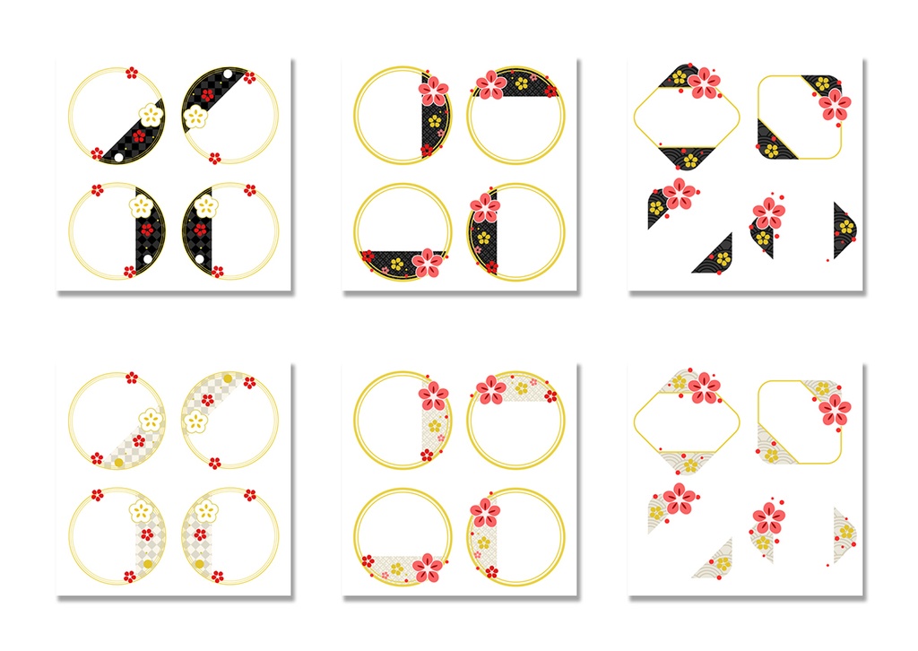 かわいい和風のフレーム素材