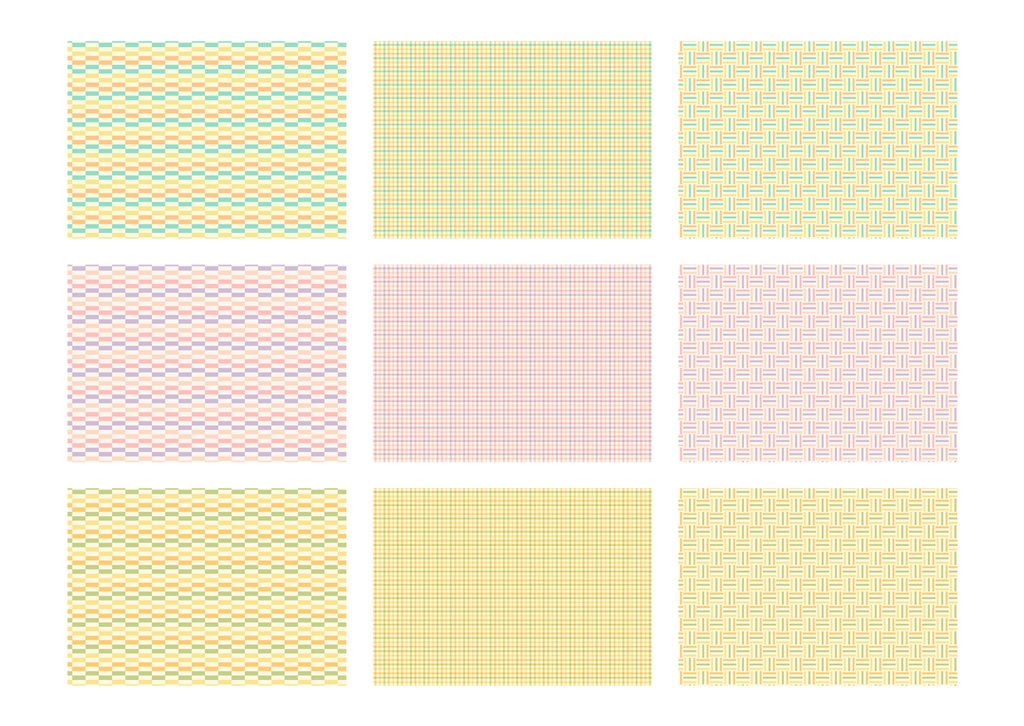 A4 景素材集 レトロカラーパターン