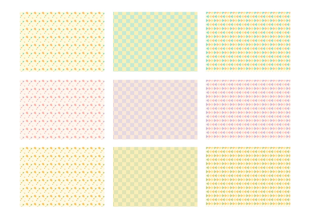 A4 景素材集 レトロカラーパターン