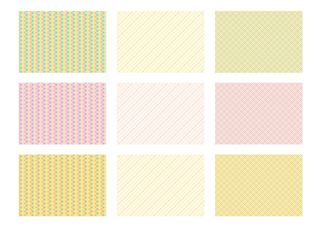 A4 景素材集 レトロカラーパターン