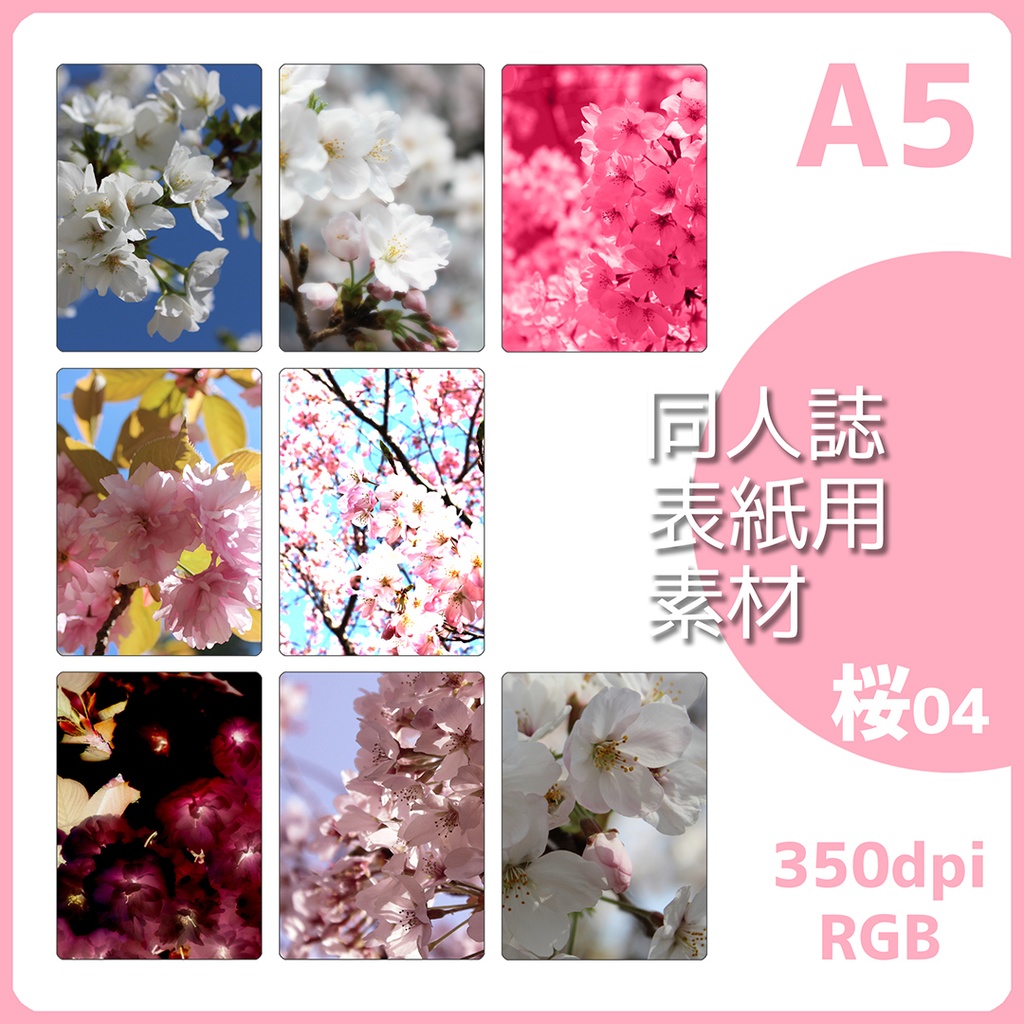 同人誌表紙用素材 桜04
