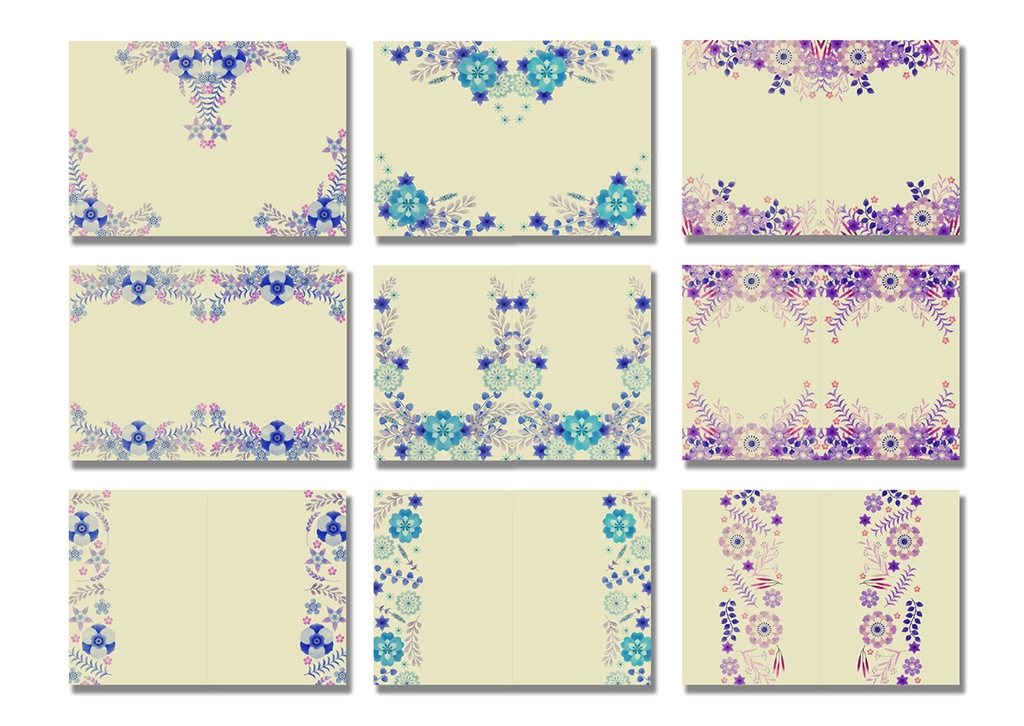同人誌表紙用素材 花もよう04