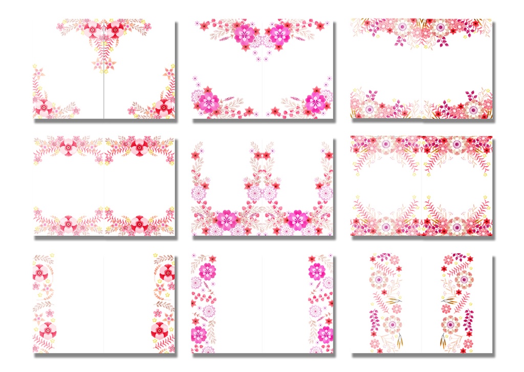 同人誌表紙用素材 花もよう04