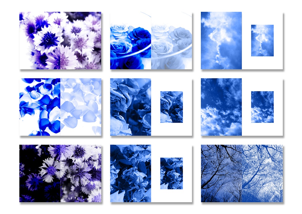 同人誌用表紙素材 青色素材03