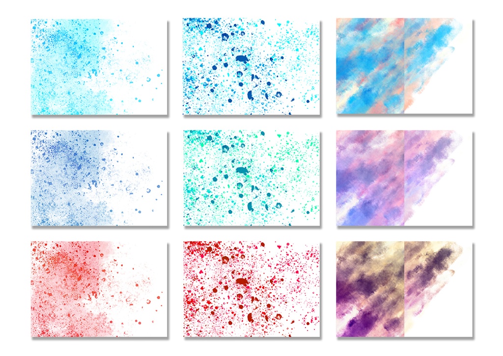 同人誌表紙用素材 滲んだ色 02