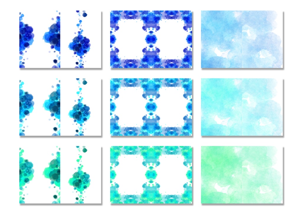 同人誌表紙用素材 滲んだ色 02