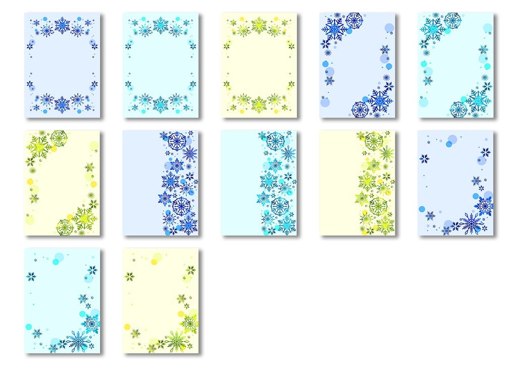 同人誌表紙用素材 雪フレーム(文庫サイズ)