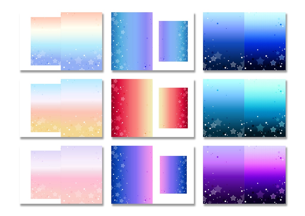 同人誌表紙用素材 星10