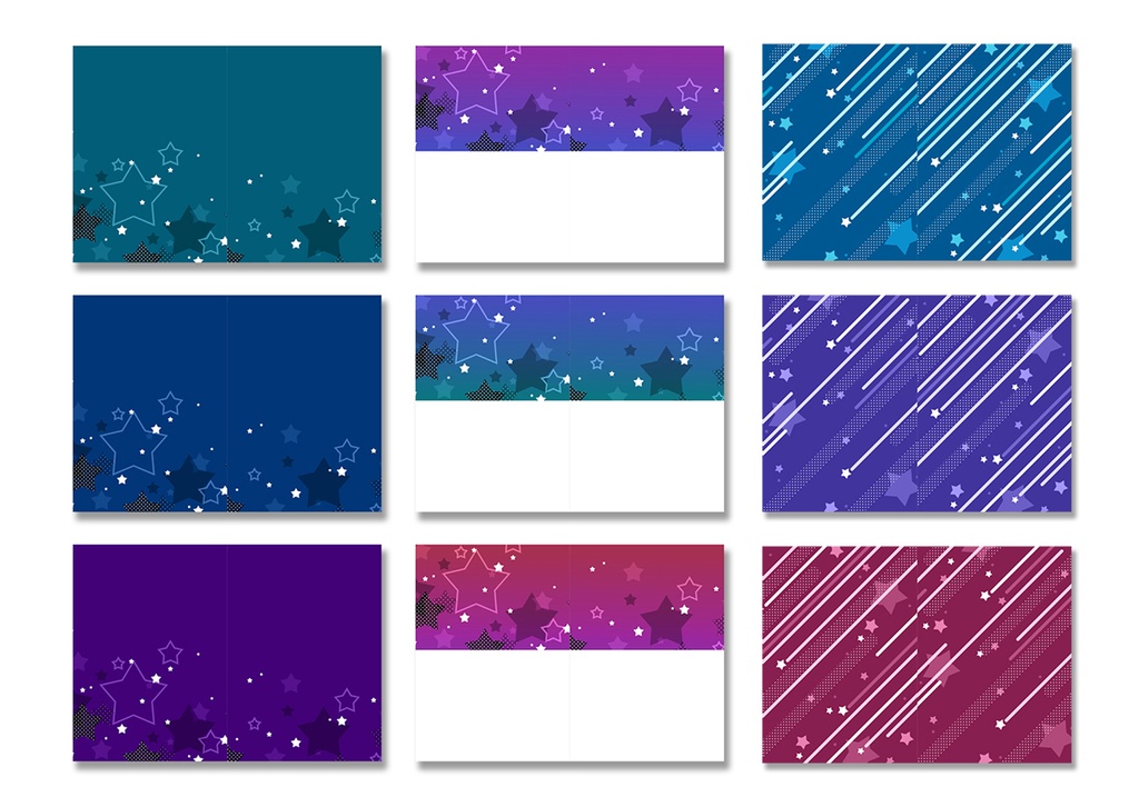 同人誌表紙用素材 星10