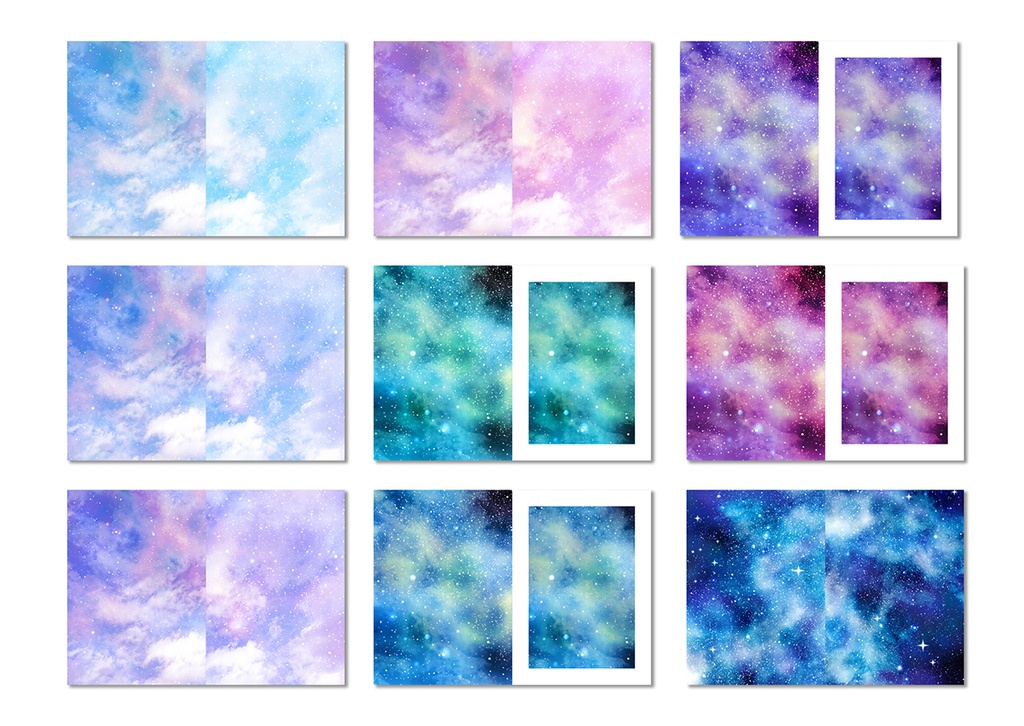 同人誌表紙用素材 星12