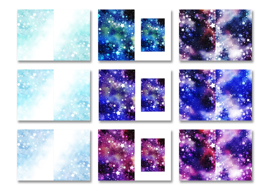 同人誌表紙用素材 星12