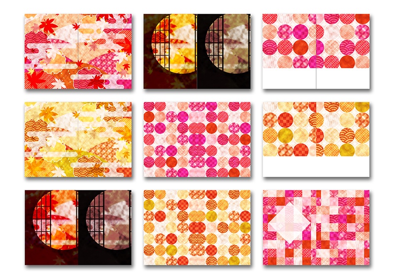 同人誌表紙用素材 和柄03