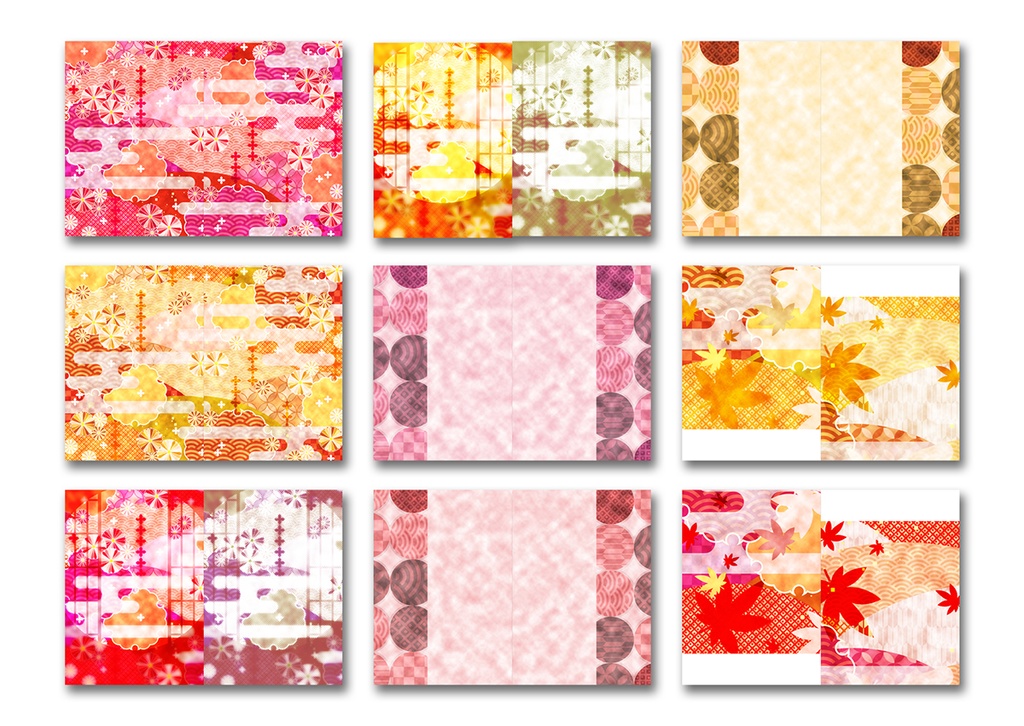 同人誌表紙用素材 和柄03