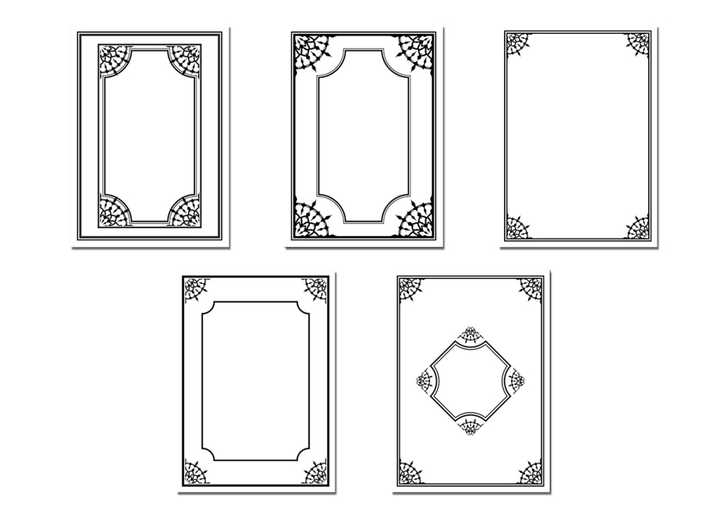 同人誌表紙用素材 モノクロフレーム 05