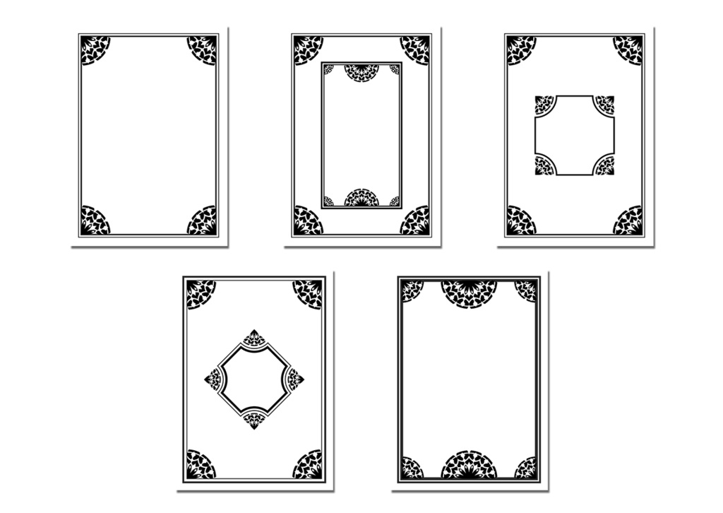 同人誌表紙用素材 モノクロフレーム 05
