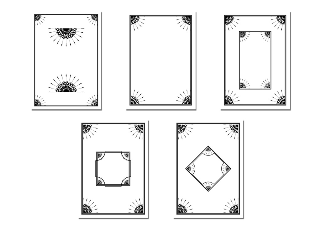 同人誌表紙用素材 モノクロフレーム 05