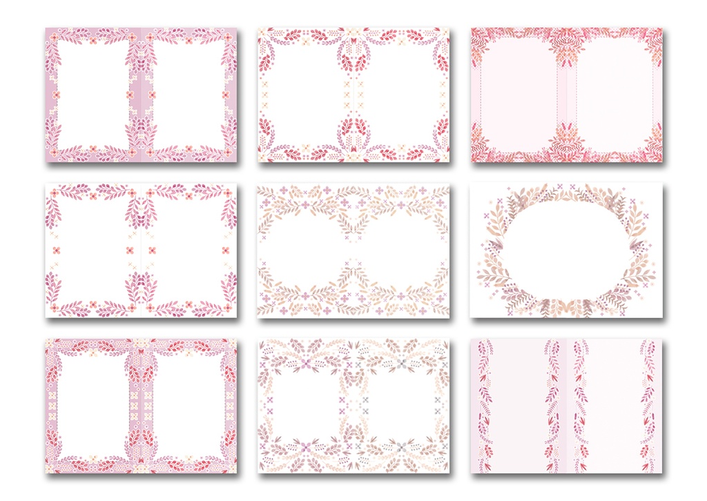 同人誌表紙用素材 花もよう05