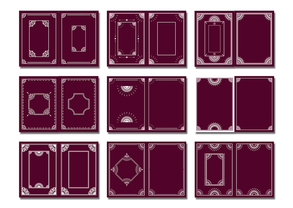 同人誌表紙用素材 星もようフレーム02