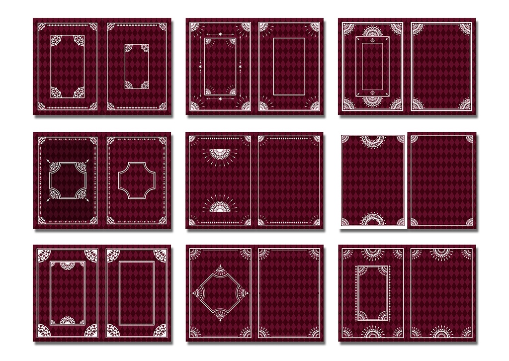同人誌表紙用素材 星もようフレーム02