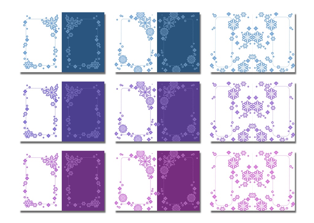 同人誌表紙用素材 雪花もよう 05