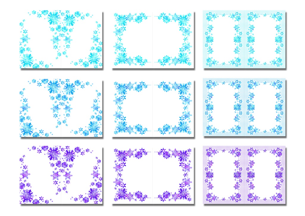 同人誌表紙用素材 雪花もよう 05