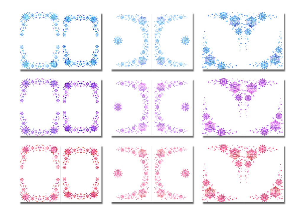 同人誌表紙用素材 雪花もよう 05