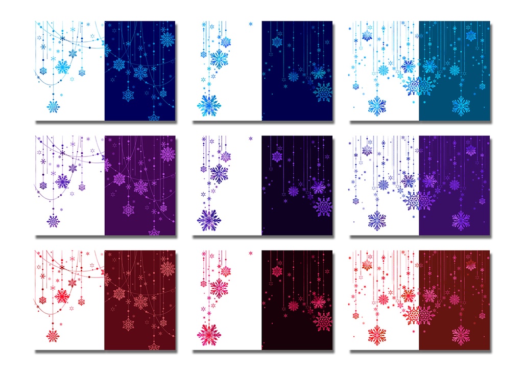 同人誌表紙用素材 雪花もよう 05
