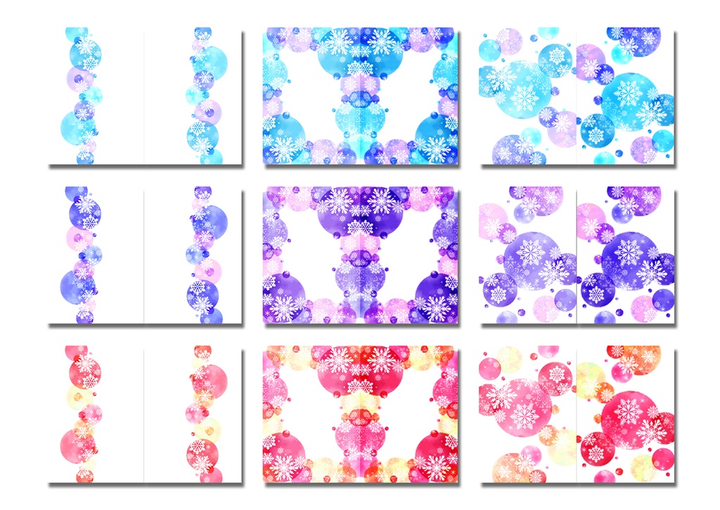 同人誌表紙用素材 雪花もよう 05