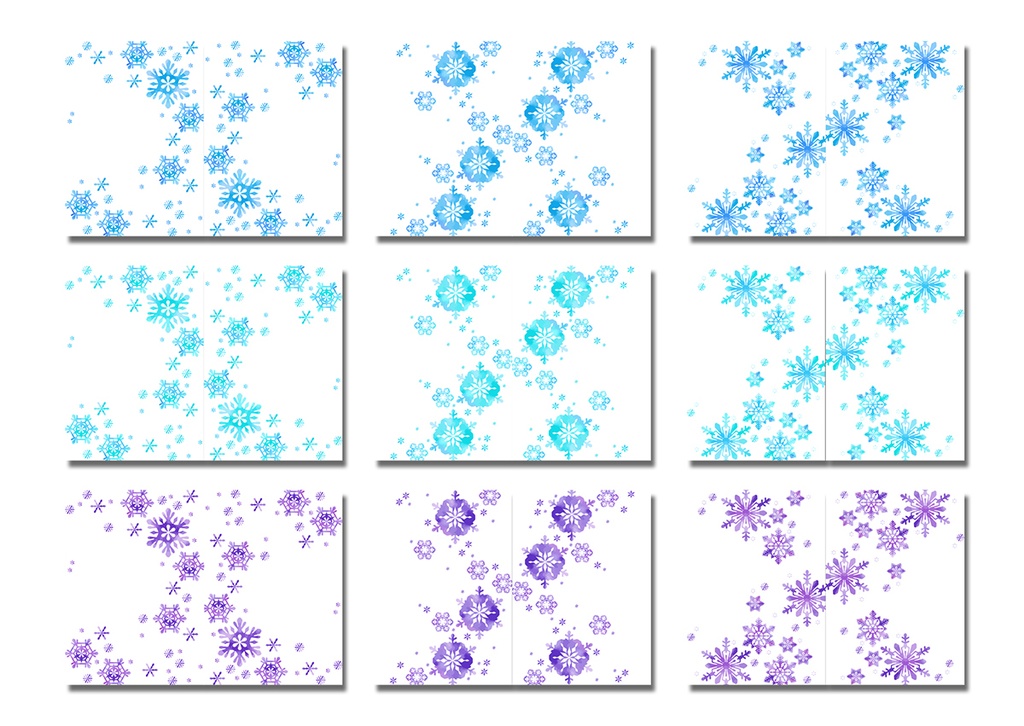 同人誌表紙素材 雪花もよう 06