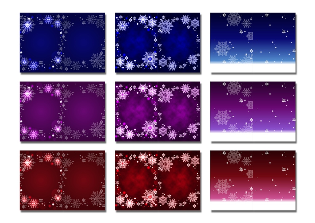 同人誌表紙素材 雪花もよう 06