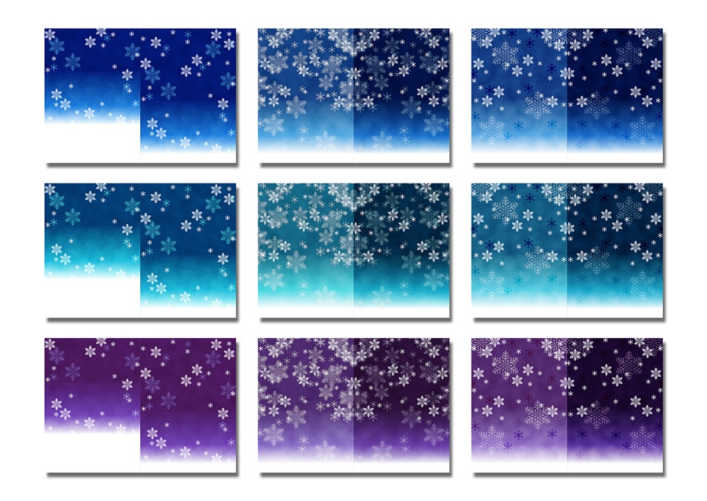 同人誌表紙素材 雪花もよう 06