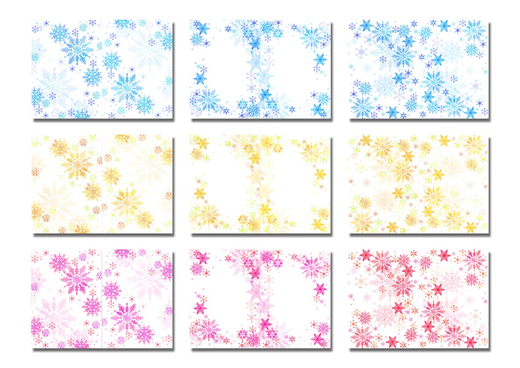 同人誌表紙素材 雪花もよう 06