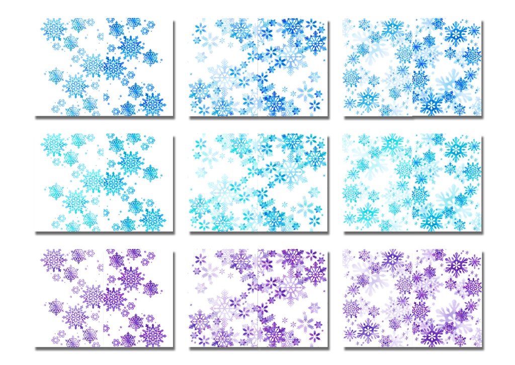 同人誌表紙素材 雪花もよう 06