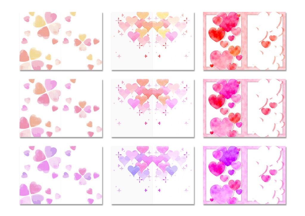 同人誌表紙用素材 ハート04