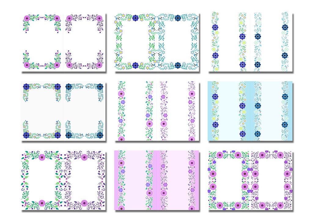 同人誌表紙用素材 花もよう07