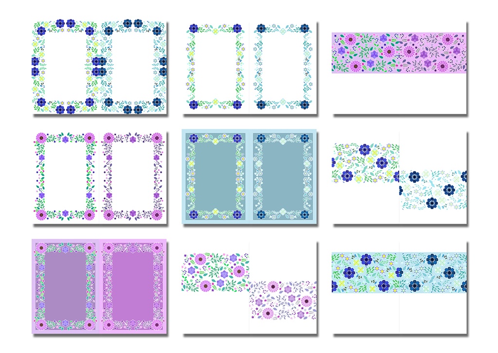 同人誌表紙用素材 花もよう07