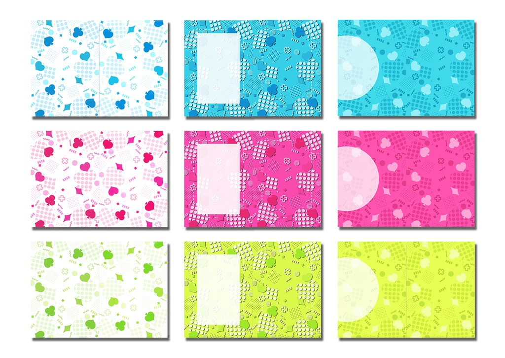 同人誌表紙用素材 トランプパターン