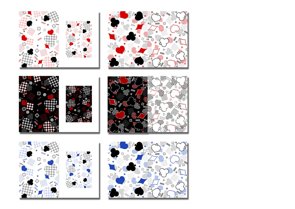 同人誌表紙用素材 トランプパターン