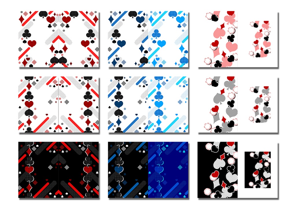 同人誌表紙用素材 トランプパターン