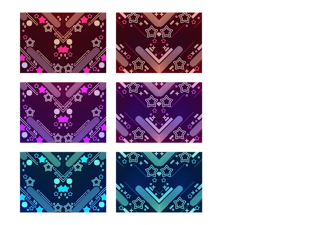 同人誌表紙用素材 星ネオン