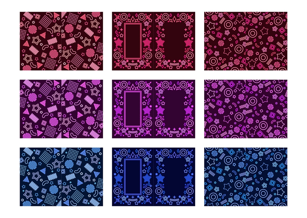 同人誌表紙用素材 星ネオン
