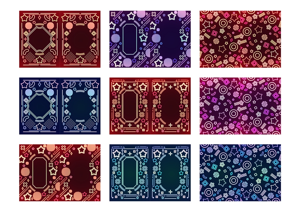 同人誌表紙用素材 星ネオン