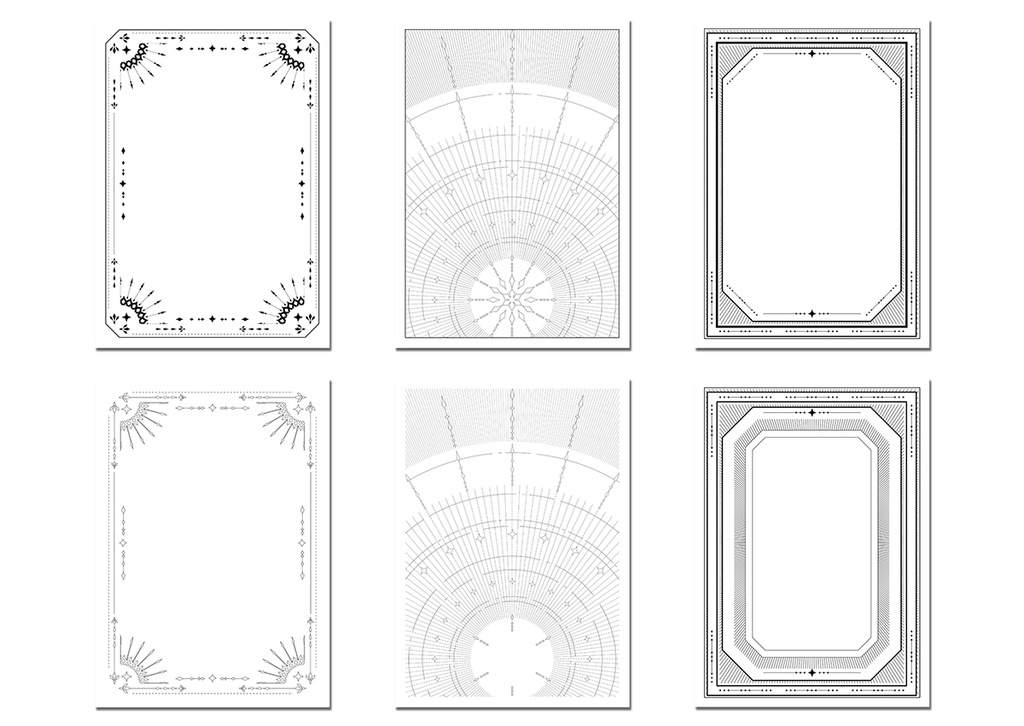 同人誌表紙用素材 モノクロフレーム06